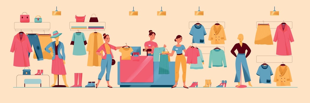 Clothing Store Illustration vector