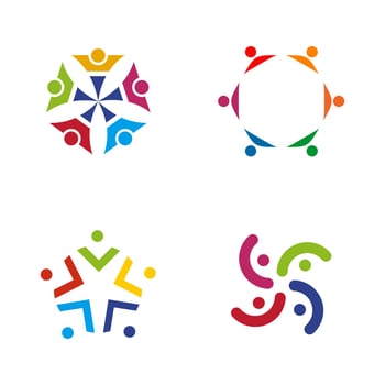 Community, adoption, care, teamwork logo design vector