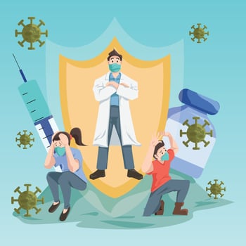 Activism-COVID-19 After Vaccine Concept vector