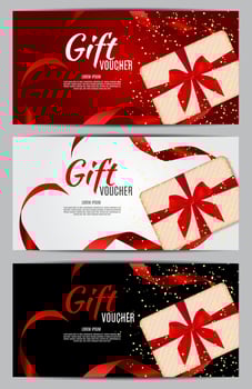 Luxury Members, Gift Card Template for a festive gift card, coupon vector