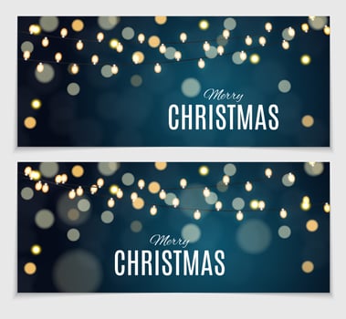 Abstract Beauty Christmas and New Year Card Collection Set vector