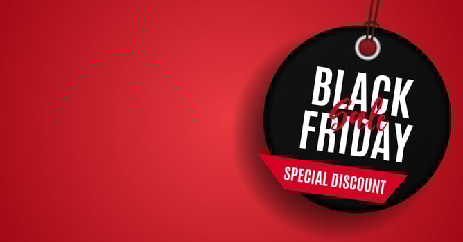 Black Friday Sale Banner Template. Vector Illustration