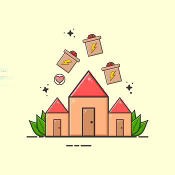 warehouse to store goods before delivery to customer flat design vector