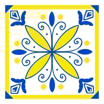 Moroccan geometrical interior patchwork. Azulejo moroccan wallpaper vector