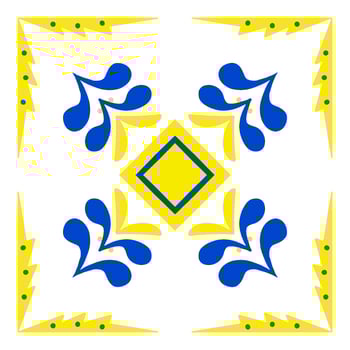 Moroccan geometrical interior patchwork. Azulejo moroccan wallpaper vector