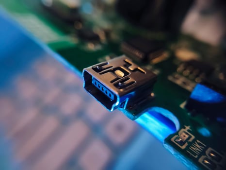 Part components inside joystick of a console game photo