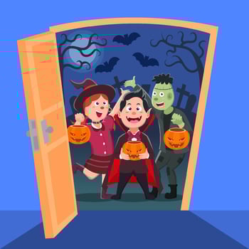 Trick or Treat Halloween Activity Celebration vector