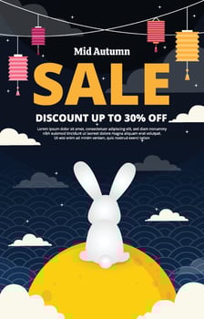 Mid Autumn Sale Poster vector