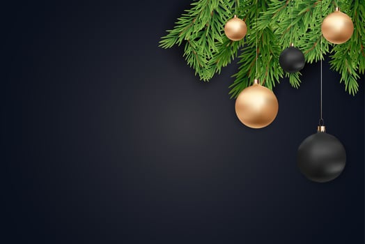 Merry Christmas and New Year Background. Vector Illustration