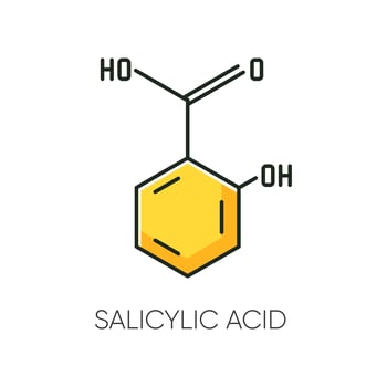 Salicylic acid RGB color icon vector