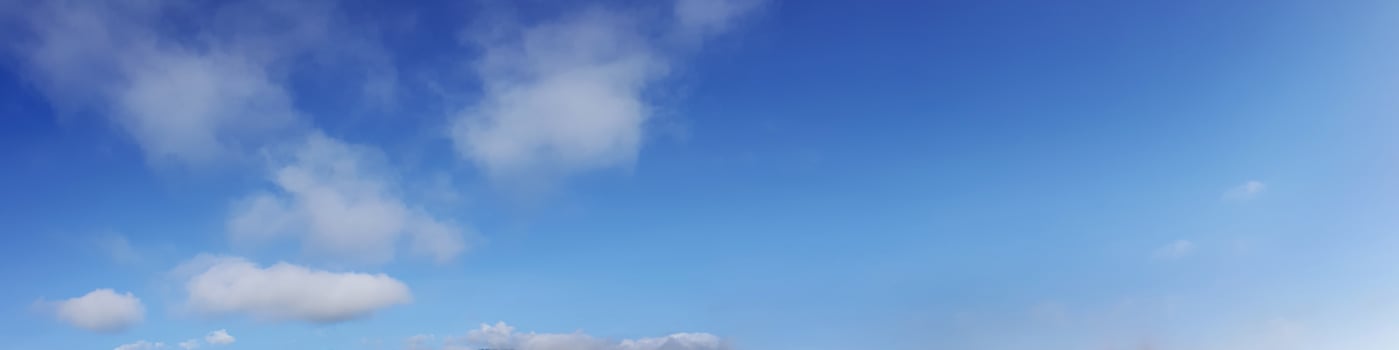 Vibrant color panoramic sky with cloud on a sunny day. photo