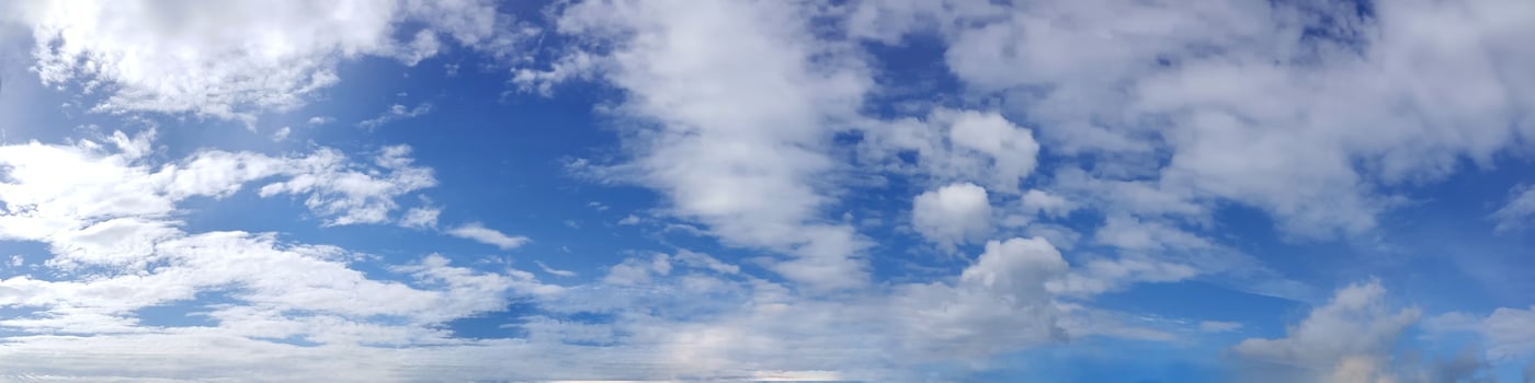 Panorama sky with cloud on a sunny day. photo