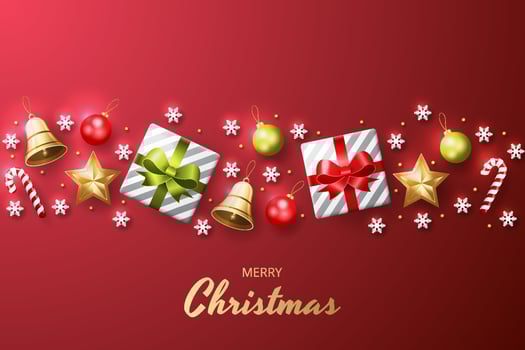 Merry Christmas background with christmas element. Vector illustration