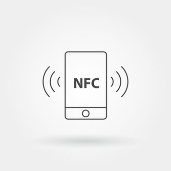 nfc Near field communication single isolated icon vector