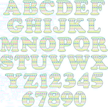 embroidery stitch patterns alphabet vector