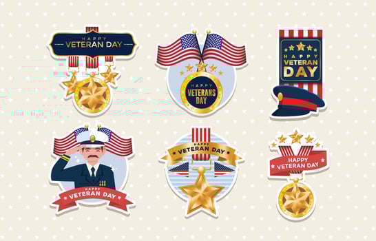 Veterans Day Sticker vector