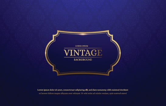 Seamless Floral Vintage Wallpaper Pattern with Vintage Frame vector