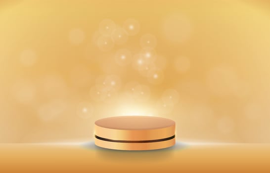 3D Rendering Style Stand for Product Preview vector