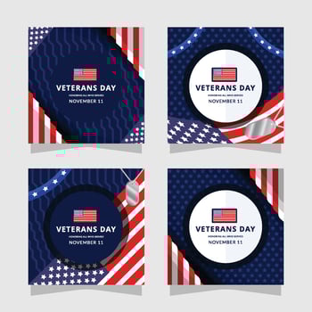 Veteran Day Story Feed Social Media vector