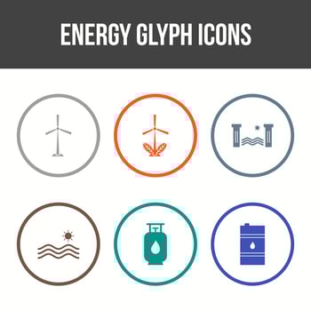 Beautiful Unique Energy Vector Icon Set