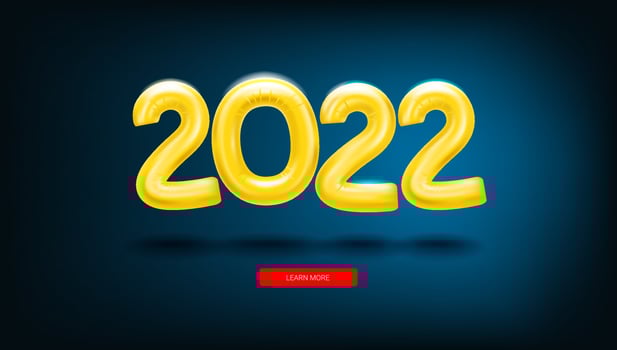 Happy new 2022. Banner template vector