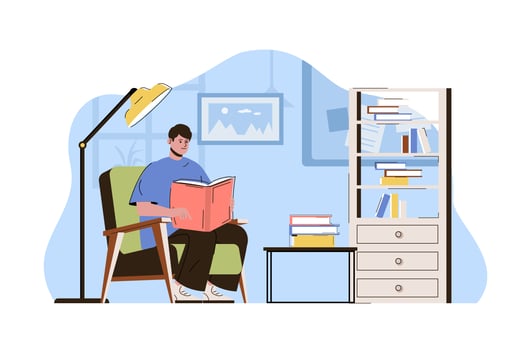 College student concept for website and mobile site vector