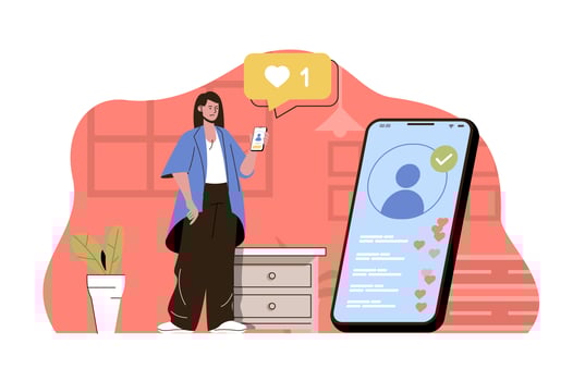 Opinion leader concept for website and mobile site vector