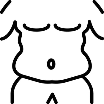 Line icon for fat vector