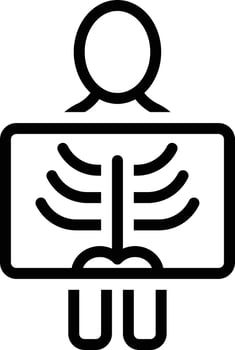Line icon for x ray vector