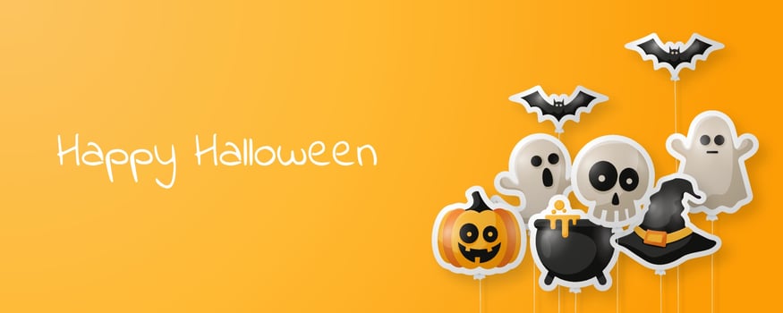 Happy Halloween Banner. Vector illusration