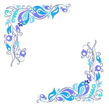 Floral bouquet corner design vector