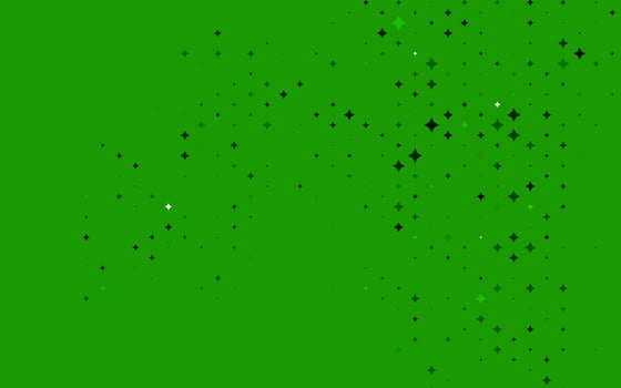 Light Green vector background with colored stars.