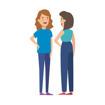 beautiful women avatar character icon vector