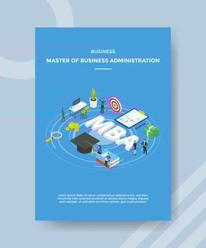 business master of business administration people around MBA text vector