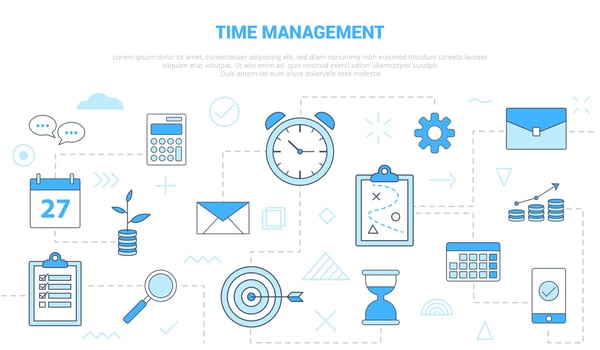 time management concept vector