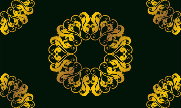 Mandala with floral ornament vector