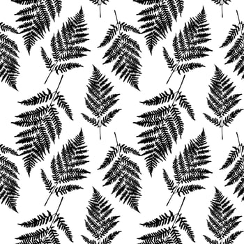 Fern leaf seamless pattern background. Vector Illustration