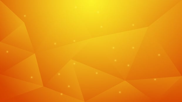 abstract polygonal background with orange color and light vector