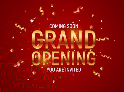 Grand opening concept. Vector Illustration