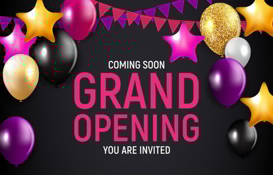 Grand opening concept. Vector Illustration