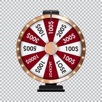 Wheel of Fortune, Lucky Icon with Place for Text. Vector Illustration