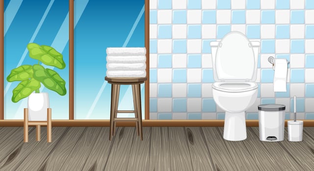 Bathroom interior design with furniture vector