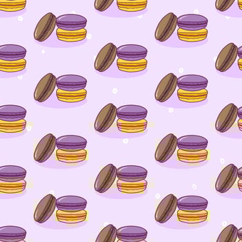 Macaron seamless pattern illustration vector