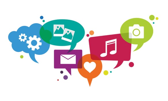 Social media file sharing vector illustration.