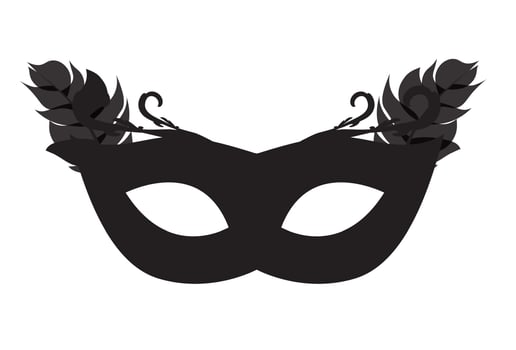 Masquerade Carnival Mask Icon Vector Illustration