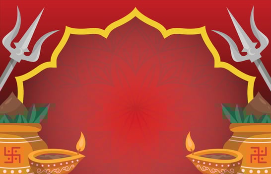 Happy Navratri Festival Element Background vector
