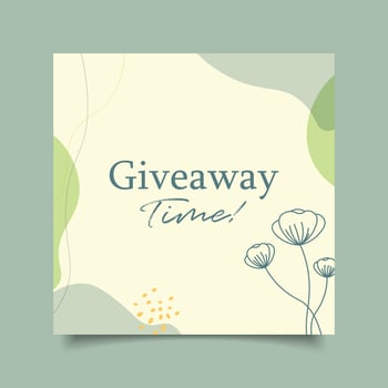 template giveaway time natural background vector