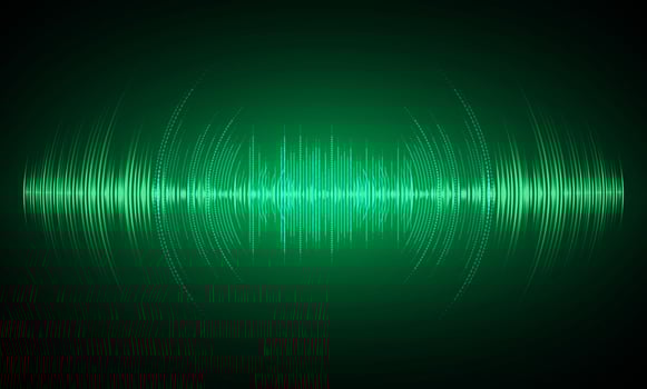 Sound waves oscillating dark light vector