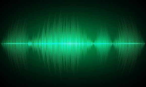 Sound waves oscillating dark light vector