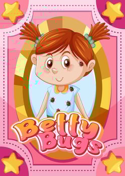 Character game card with word Betty Bugs vector